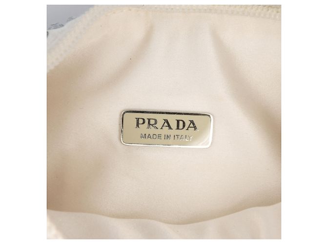 Prada White Mini Satin Crystal Re-Edition 2000 Shoulder Bag - view 5