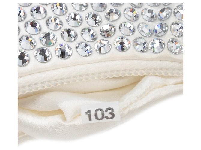 Prada White Mini Satin Crystal Re-Edition 2000 Shoulder Bag - view 6