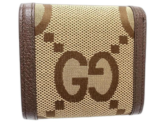 Billetera Compacta Gucci Diana en Lona Beige - vista 4