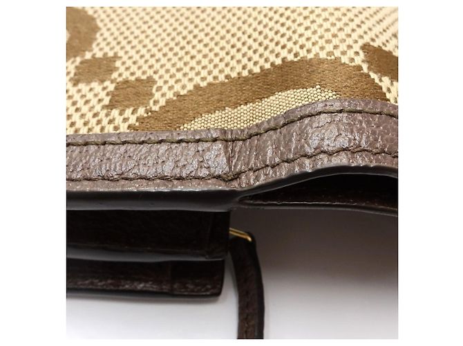 Billetera Compacta Gucci Diana en Lona Beige - vista 7