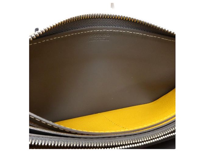 Cartera larga con cremallera redonda Goyard Matignon GM en gris Castaño - vista 12