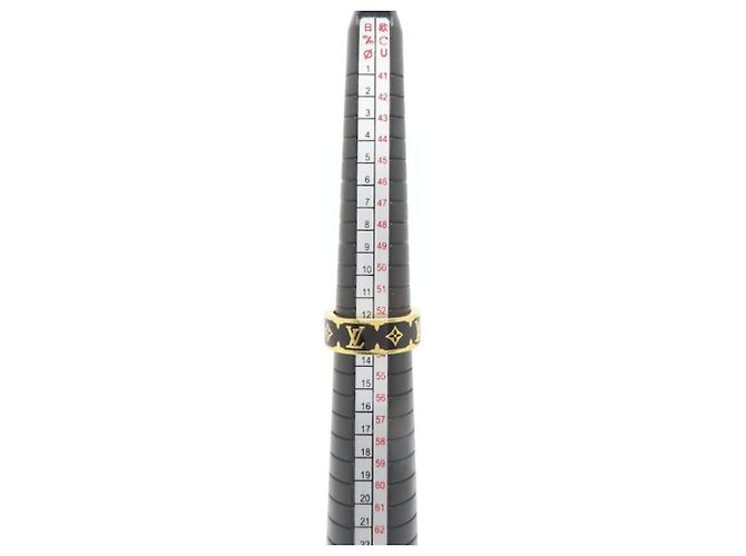 Louis Vuitton Flight Mode Nano Gram Emaille Ring Schwarz Golden - Ansicht 6
