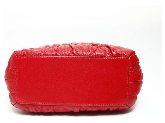 Borsa a Spalla Mini Perla Cannage Christian Dior Rosso - view 7