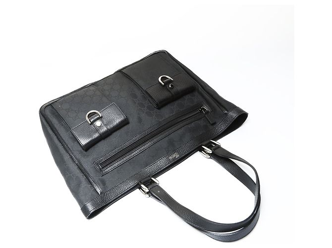 Borsa a mano Gucci GG Canvas 268639 Nero - vista 9