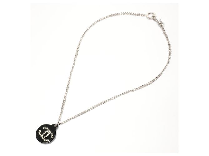 Timeless Collana in strass nera Coco Mark 03A 2003 di Chanel Argento - vista 2