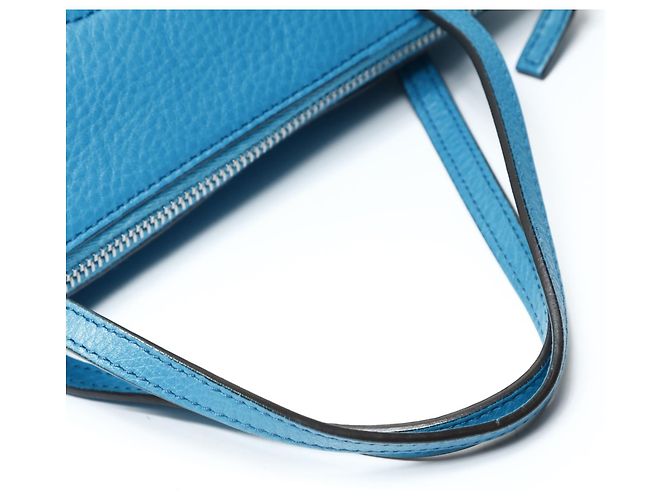 Borsa in pelle Gucci Soho blu - vista 13