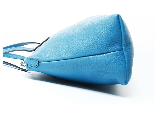 Borsa in pelle Gucci Soho blu - vista 3