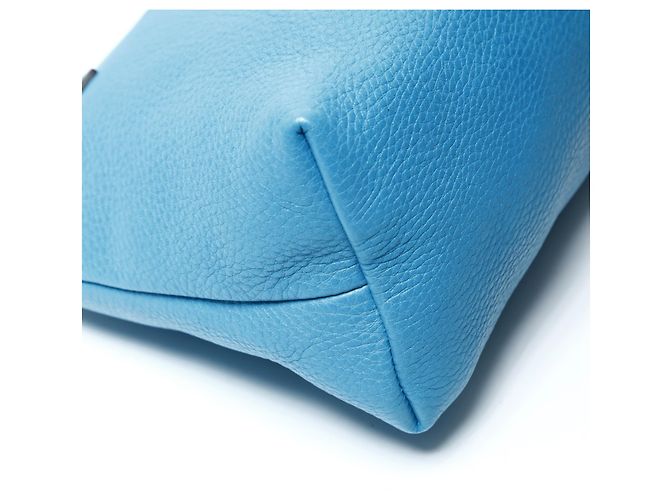 Borsa in pelle Gucci Soho blu - vista 5