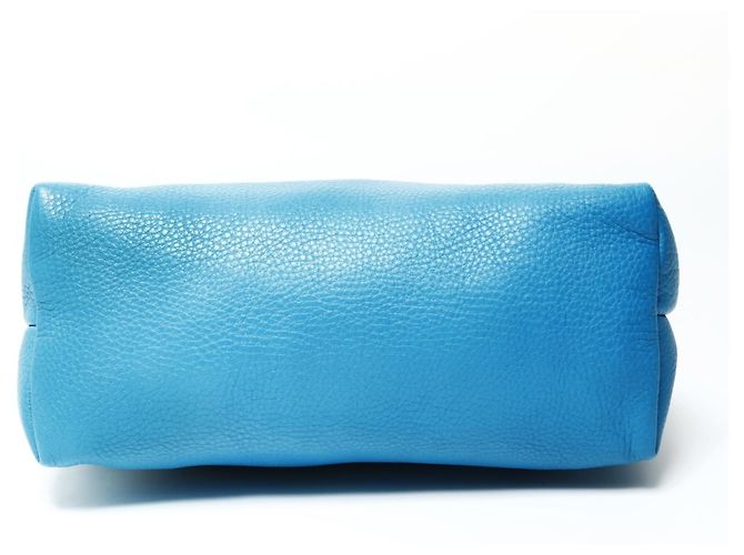 Borsa in pelle Gucci Soho blu - vista 7