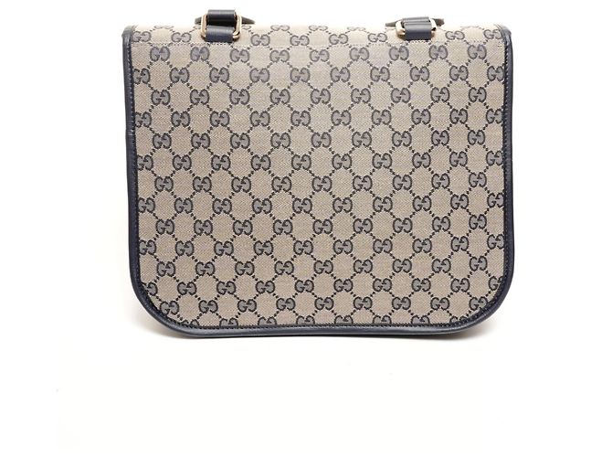 Borsa Messenger in Tela GG Gucci Beige - vista 2