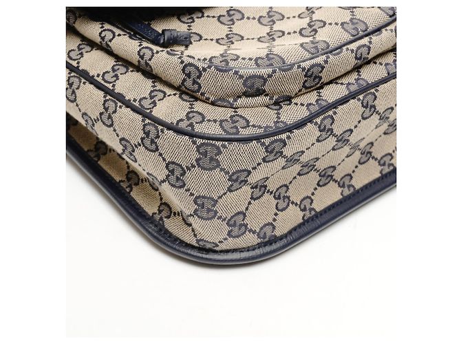 Borsa Messenger in Tela GG Gucci Beige - vista 5