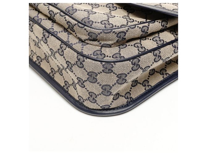 Borsa Messenger in Tela GG Gucci Beige - vista 6