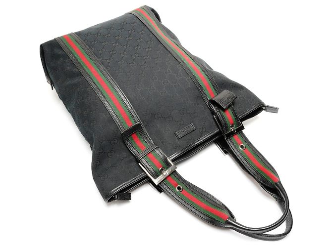 Gucci GG Canvas Sherry Tote Bag Schwarz - Ansicht 8