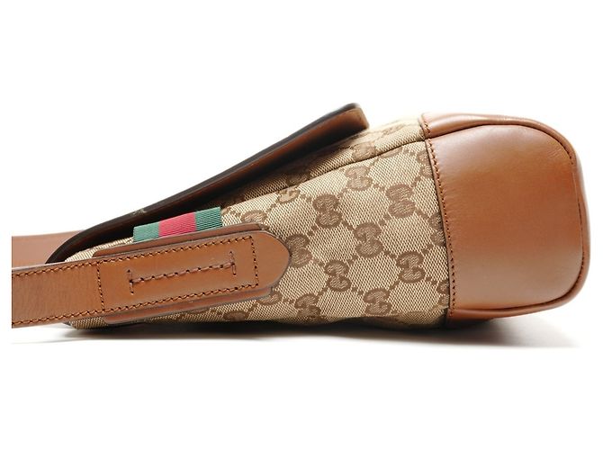 Borsa a Spalla Gucci GG Canvas Marrone - vista 2