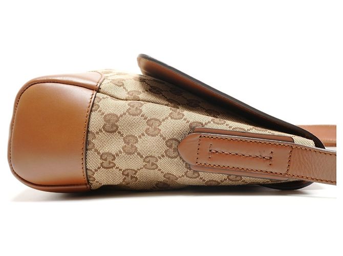 Borsa a Spalla Gucci GG Canvas Marrone - vista 3