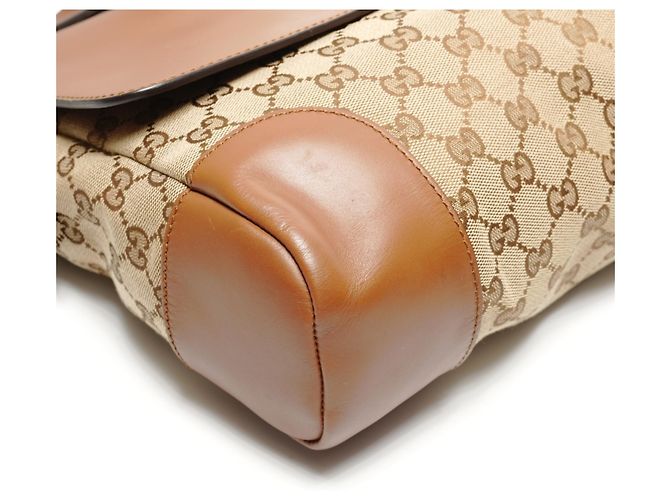 Borsa a Spalla Gucci GG Canvas Marrone - vista 4