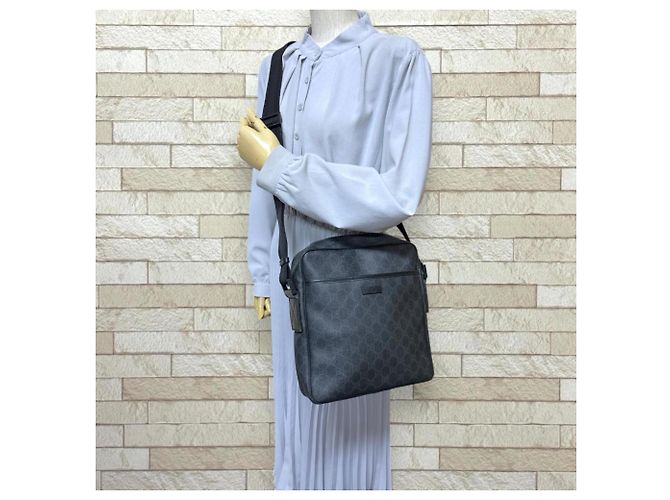 Borsa a Spalla Gucci GG Supreme Marrone - vista 2