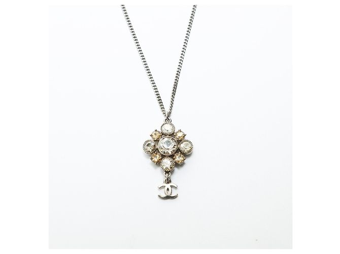 Timeless Collana in argento Coco Mark con strass CHANEL 10V 2010 - vista 2