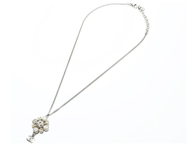 Timeless Collana in argento Coco Mark con strass CHANEL 10V 2010 - vista 3
