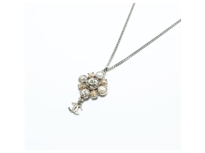 Timeless Collana in argento Coco Mark con strass CHANEL 10V 2010 - vista 4