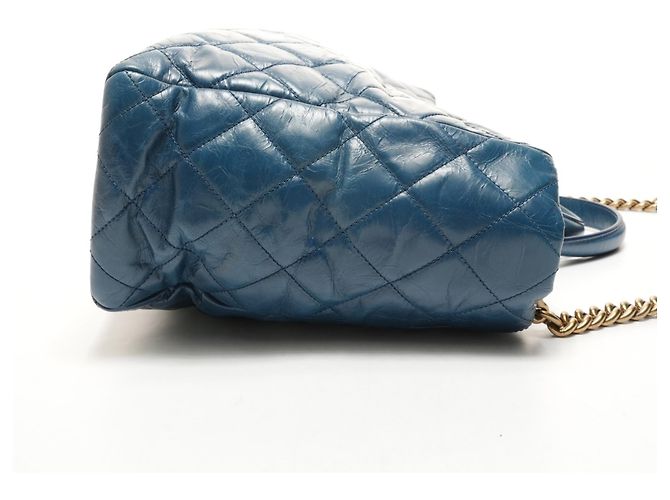 CHANEL 15 Serie 2011 Borsa Tote Blu - vista 4