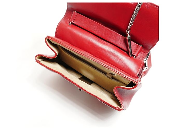 Borsa a spalla in pelle gioiello Chloé Drew 2 in 1 Rosso - vista 11