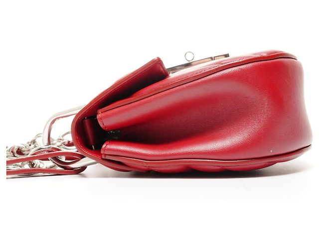 Borsa a spalla in pelle gioiello Chloé Drew 2 in 1 Rosso - vista 3