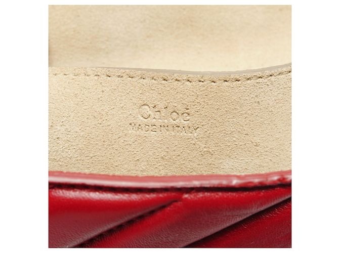 Borsa a spalla in pelle gioiello Chloé Drew 2 in 1 Rosso - vista 9