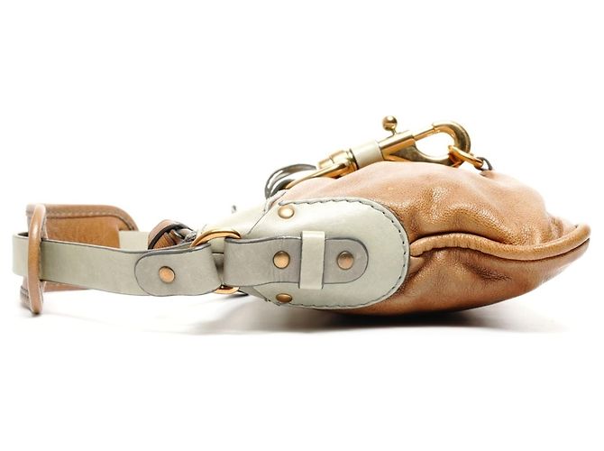 Borsa in pelle Chloé Kerala a spalla in marrone - vista 3