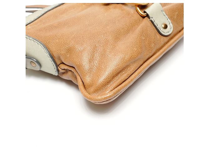 Borsa in pelle Chloé Kerala a spalla in marrone - vista 5