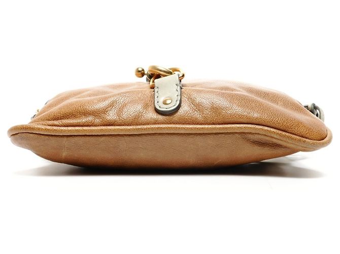 Borsa in pelle Chloé Kerala a spalla in marrone - vista 7