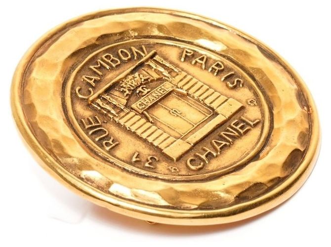 Spilla Cambon Circle in Oro CHANEL 1980 D'oro - vista 3