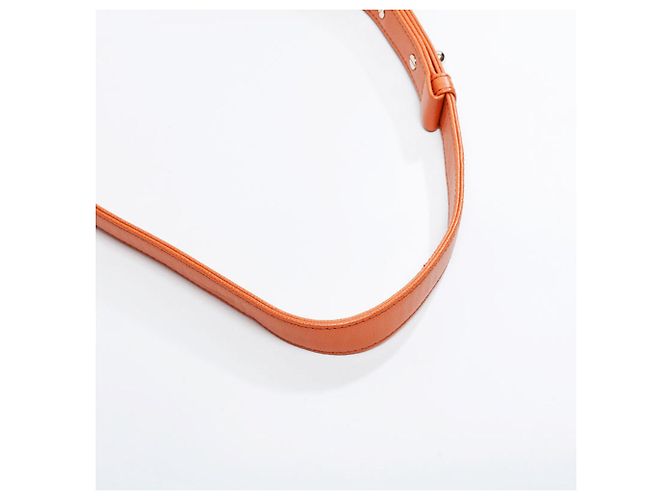 Le Boy Bolsa de Ombro Chanel Mini Caviar Boy Laranja - vista 13