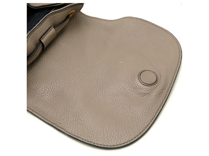 Grauer Leder-Rucksack Prada 1BZ035 Braun - Ansicht 10