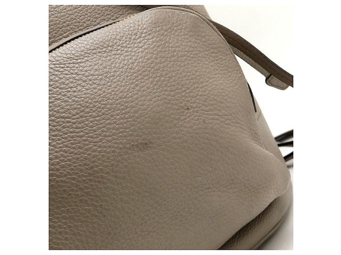 Grauer Leder-Rucksack Prada 1BZ035 Braun - Ansicht 14