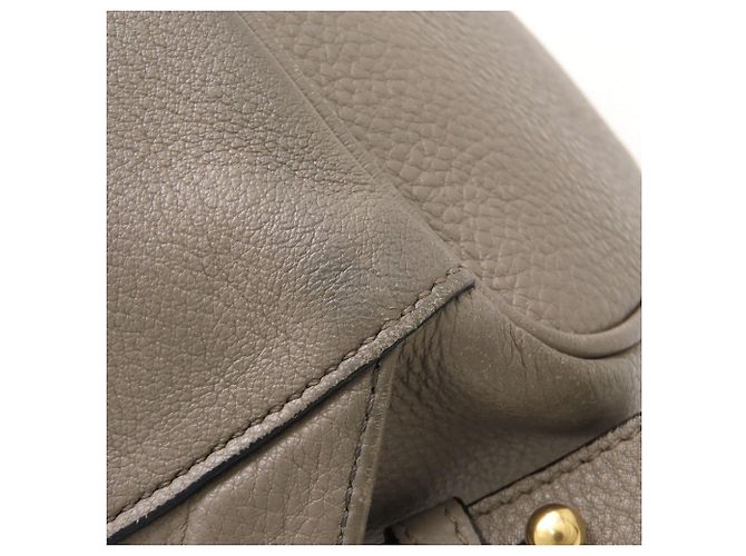Grauer Leder-Rucksack Prada 1BZ035 Braun - Ansicht 19