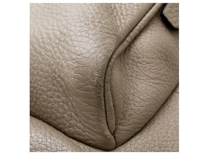 Grauer Leder-Rucksack Prada 1BZ035 Braun - Ansicht 23