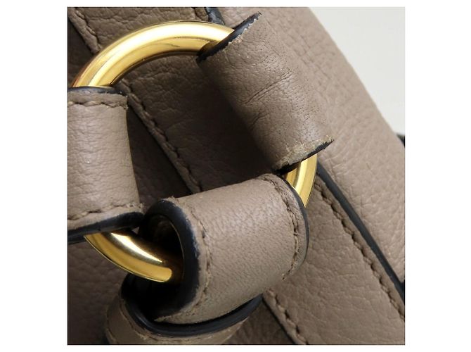 Grauer Leder-Rucksack Prada 1BZ035 Braun - Ansicht 26
