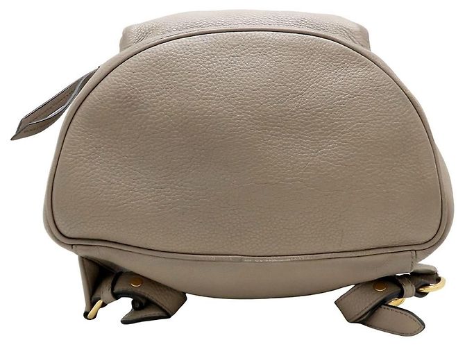 Grauer Leder-Rucksack Prada 1BZ035 Braun - Ansicht 4