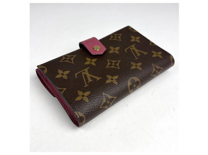 Louis Vuitton Pallas Compact Dreifach-Wallet Braun Pink Dunkelviolett - Ansicht 2