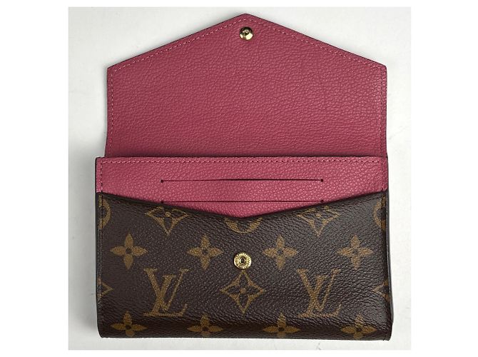 Louis Vuitton Pallas Compact Dreifach-Wallet Braun Pink Dunkelviolett - Ansicht 6