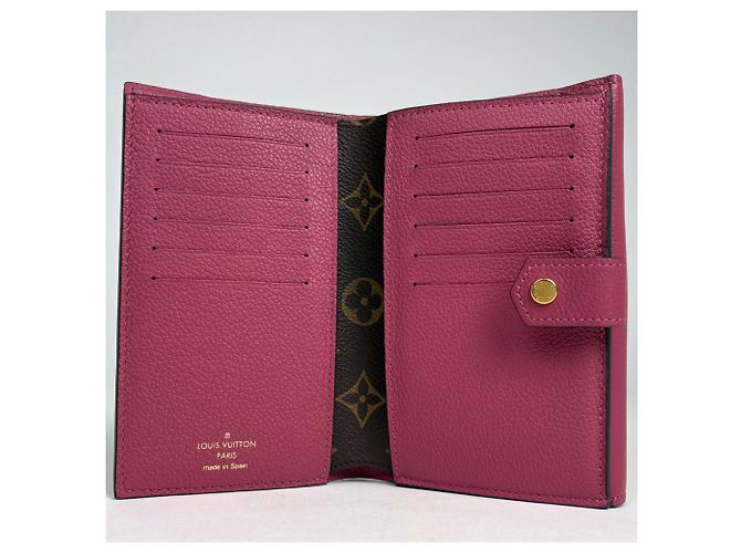Louis Vuitton Pallas Compact Dreifach-Wallet Braun Pink Dunkelviolett - Ansicht 7