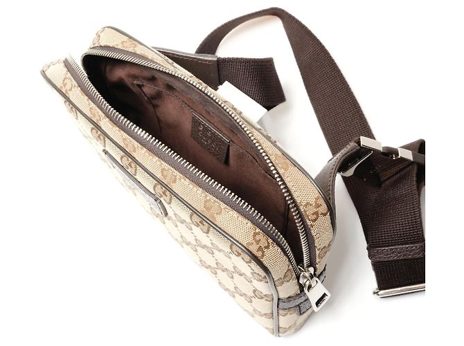 Marsupio Gucci GG in tela marrone - vista 12