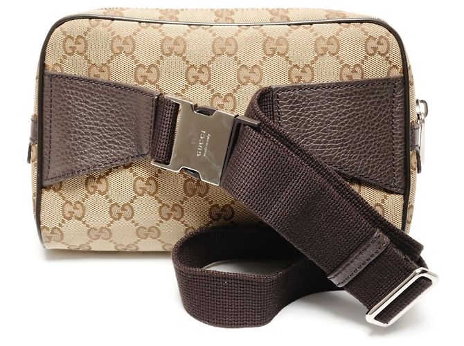 Marsupio Gucci GG in tela marrone - vista 2