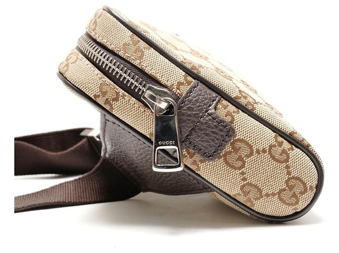 Marsupio Gucci GG in tela marrone - vista 3
