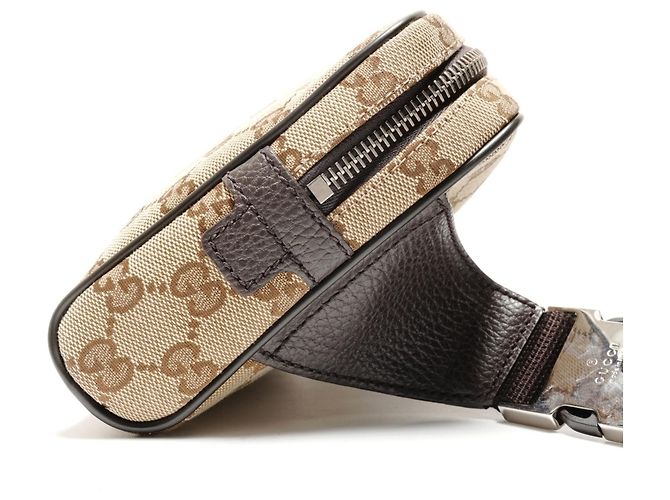 Marsupio Gucci GG in tela marrone - vista 4