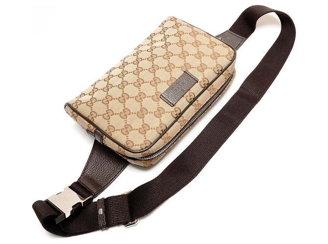 Marsupio Gucci GG in tela marrone - vista 8