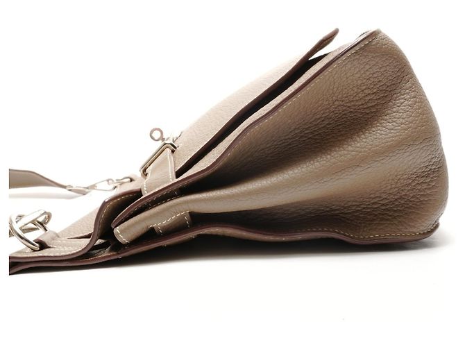 Borsa a Spalla Hermès Jypsiere 34 Grigia Marrone - vista 3