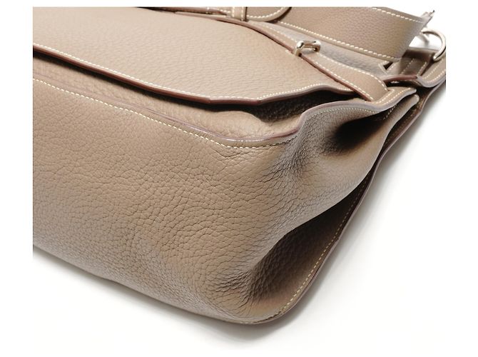Borsa a Spalla Hermès Jypsiere 34 Grigia Marrone - vista 6