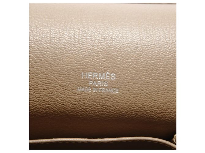 Borsa a Spalla Hermès Jypsiere 34 Grigia Marrone - vista 9